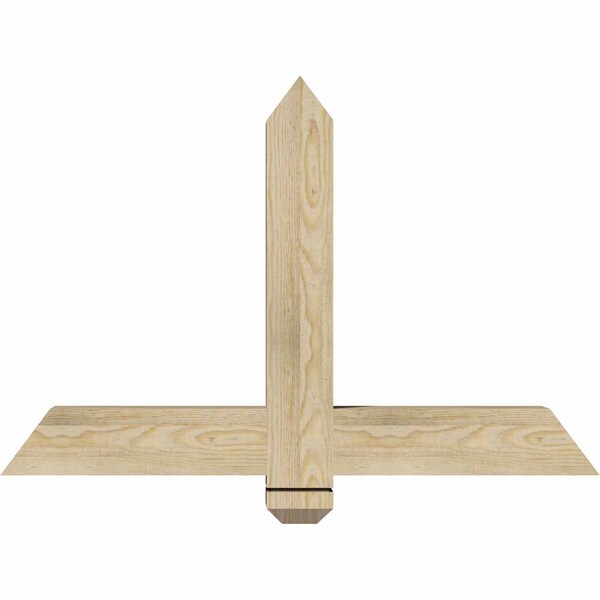 Ekena Millwork Eugene Rough Sawn Timber Gable Bracket, Douglas Fir, 36"W x 24"H x 4"D x 4"F, 16/12 Pitch GBW036X24X0404EUG00RDF - main